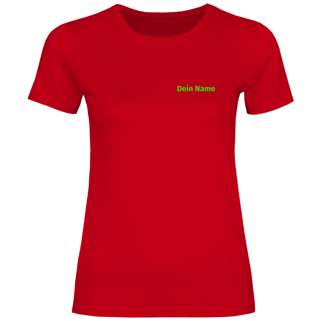 Damen T-Shirt - Freiwillige Feuerwehr Grün [Personalisierbar]