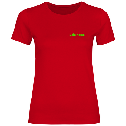 Damen T-Shirt - Freiwillige Feuerwehr Grün [Personalisierbar]