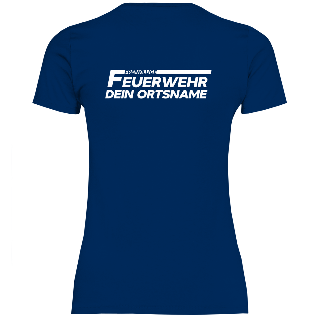 Damen T-Shirt - Freiwillige Feuerwehr Weiß (Personalisierbar)