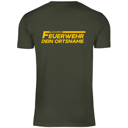 Herren T-Shirt - Freiwillige Feuerwehr Gelb (Personalisierbar)