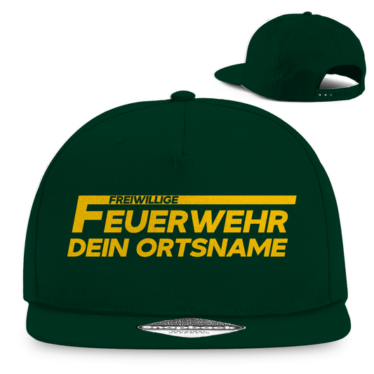 Snapback Rapper Cap - Freiwillige Feuerwehr Gelb [Personalisierbar]
