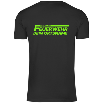 Herren T-Shirt - Freiwillige Feuerwehr Grün (Personalisierbar)