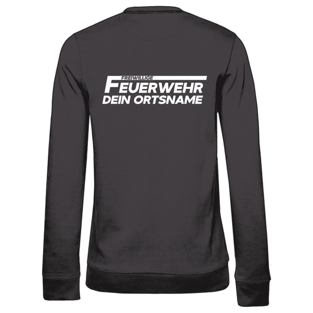 Damen Sweatshirt - Freiwillige Feuerwehr Weiß (Personalisierbar)