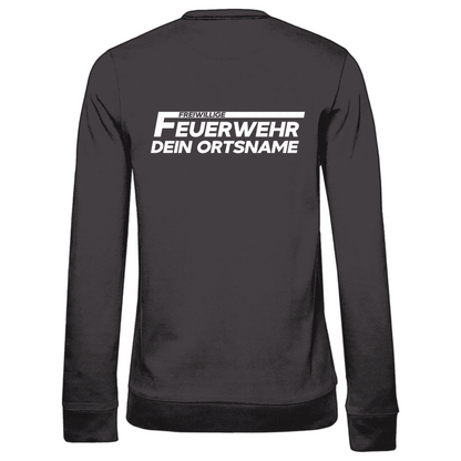 Damen Sweatshirt - Freiwillige Feuerwehr Weiß (Personalisierbar)