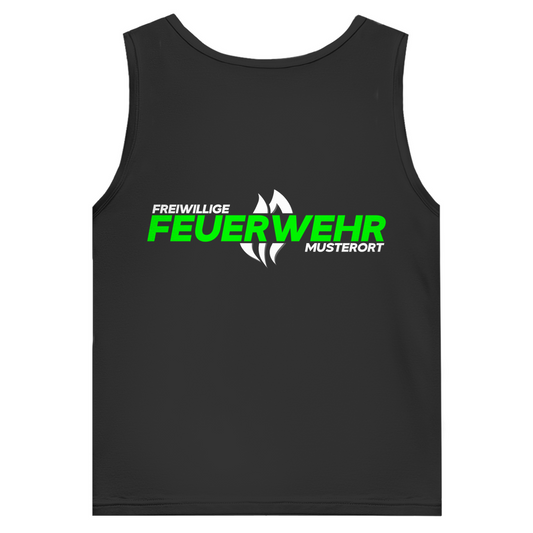 Herren Tank Top - Flamme Freiwillige Feuerwehr Grün [Personalisierbar]