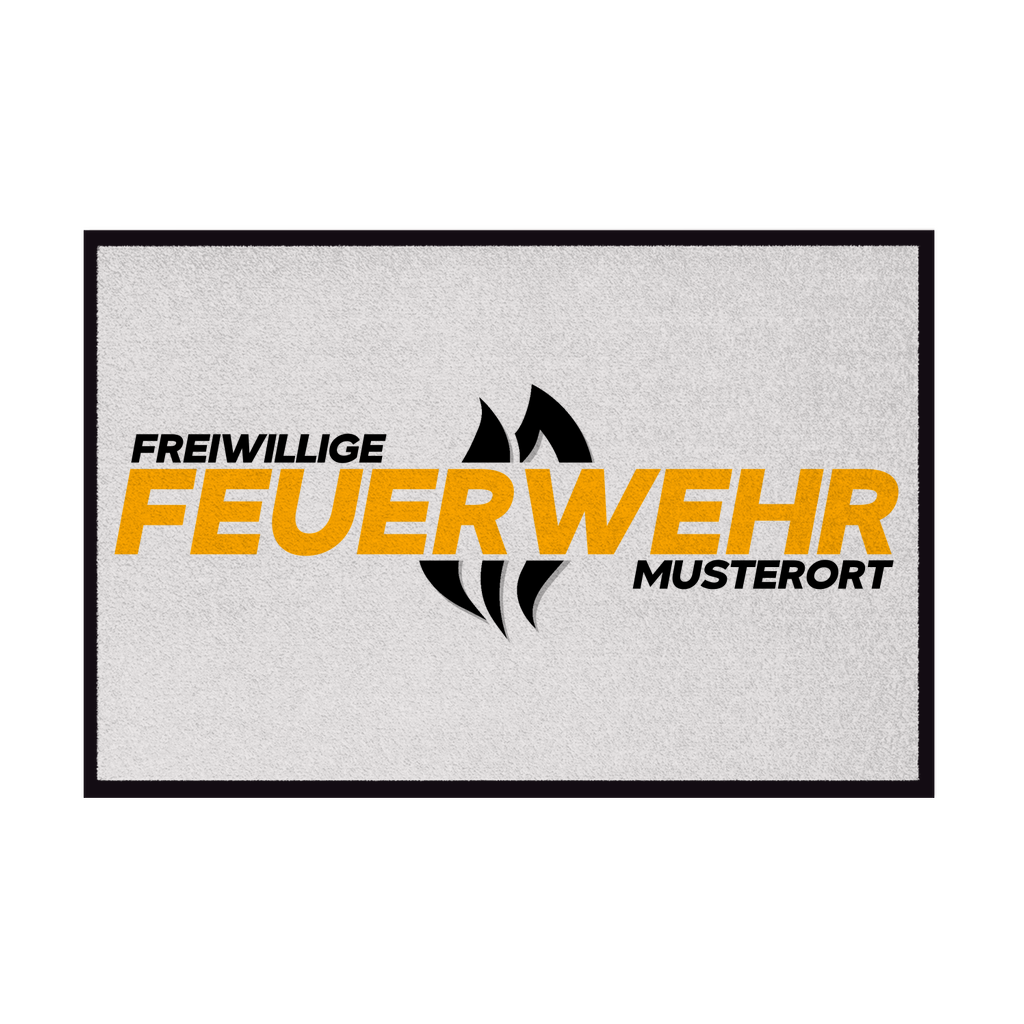 Fußmatte - Flamme Freiwillige Feuerwehr Gelb [Personalisierbar]