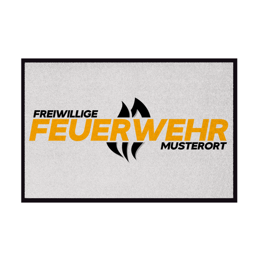 Fußmatte - Flamme Freiwillige Feuerwehr Gelb [Personalisierbar]