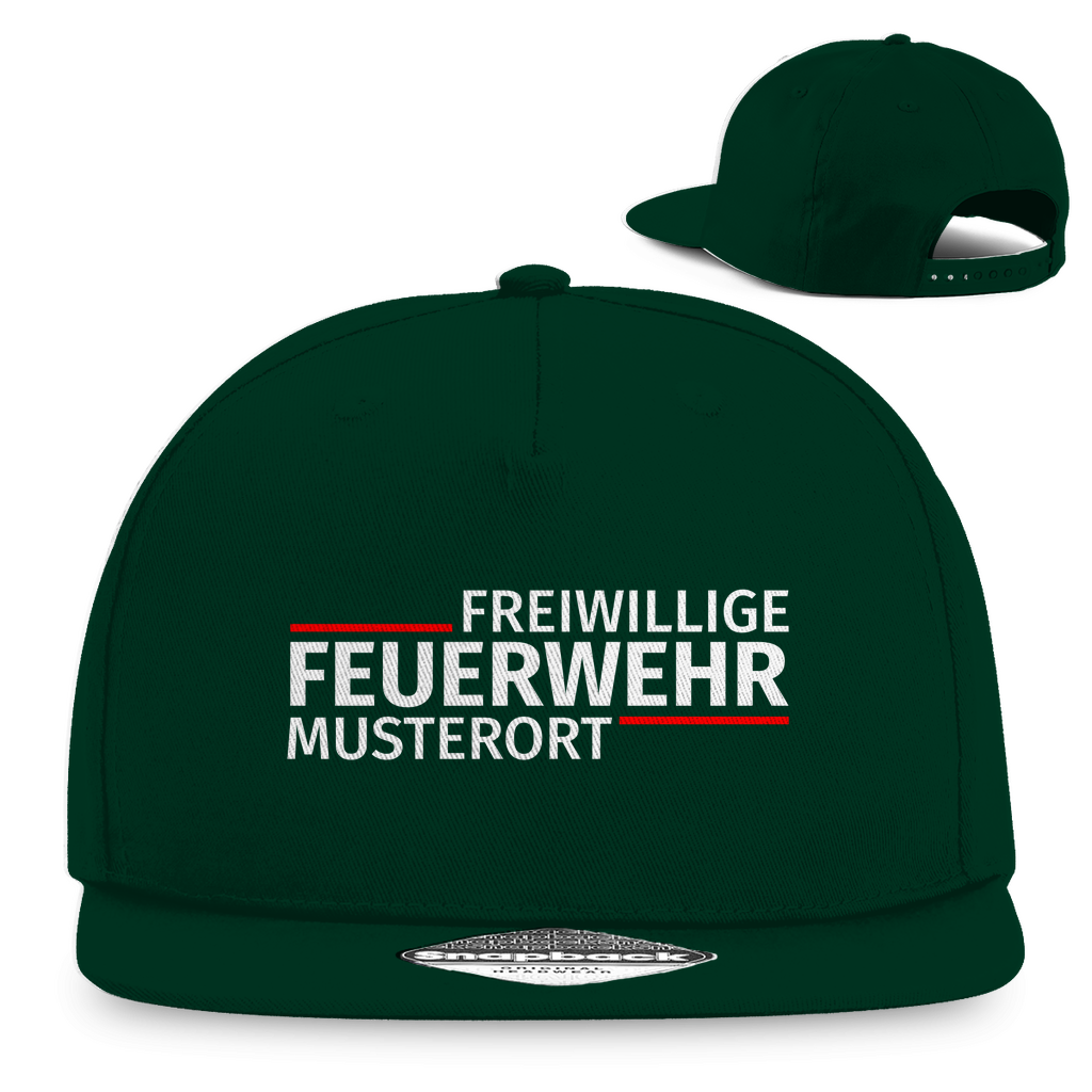 Snapback Rapper Cap - Modern Freiwillige Feuerwehr [Personalisierbar]