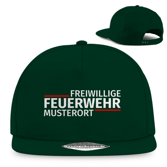 Snapback Rapper Cap - Modern Freiwillige Feuerwehr [Personalisierbar]