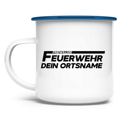 Emaille Tasse - Freiwillige Feuerwehr [Personalisierbar]
