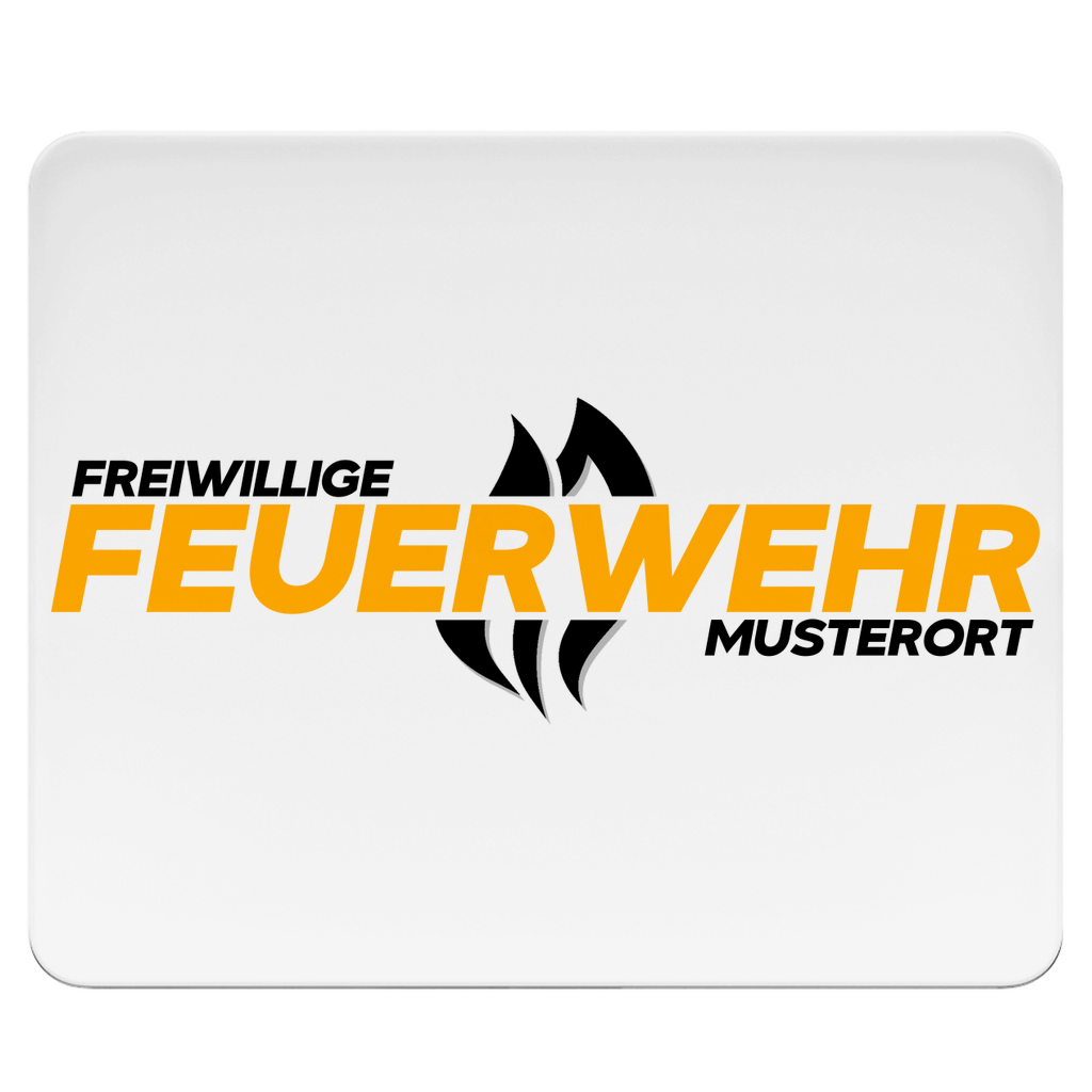 Mousepad - Flamme Freiwillige Feuerwehr Gelb [Personalisierbar]