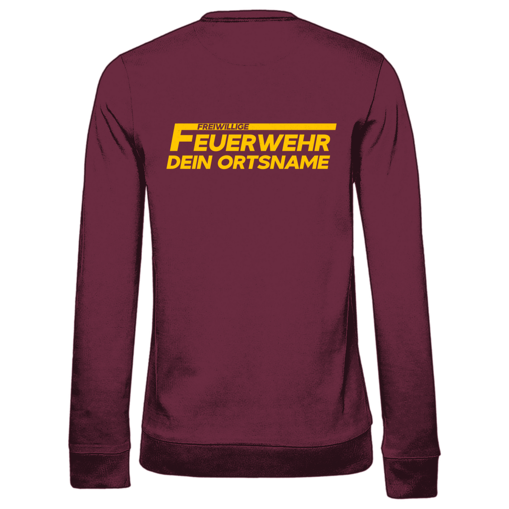 Damen Sweatshirt - Freiwillige Feuerwehr Gelb (Personalisierbar)