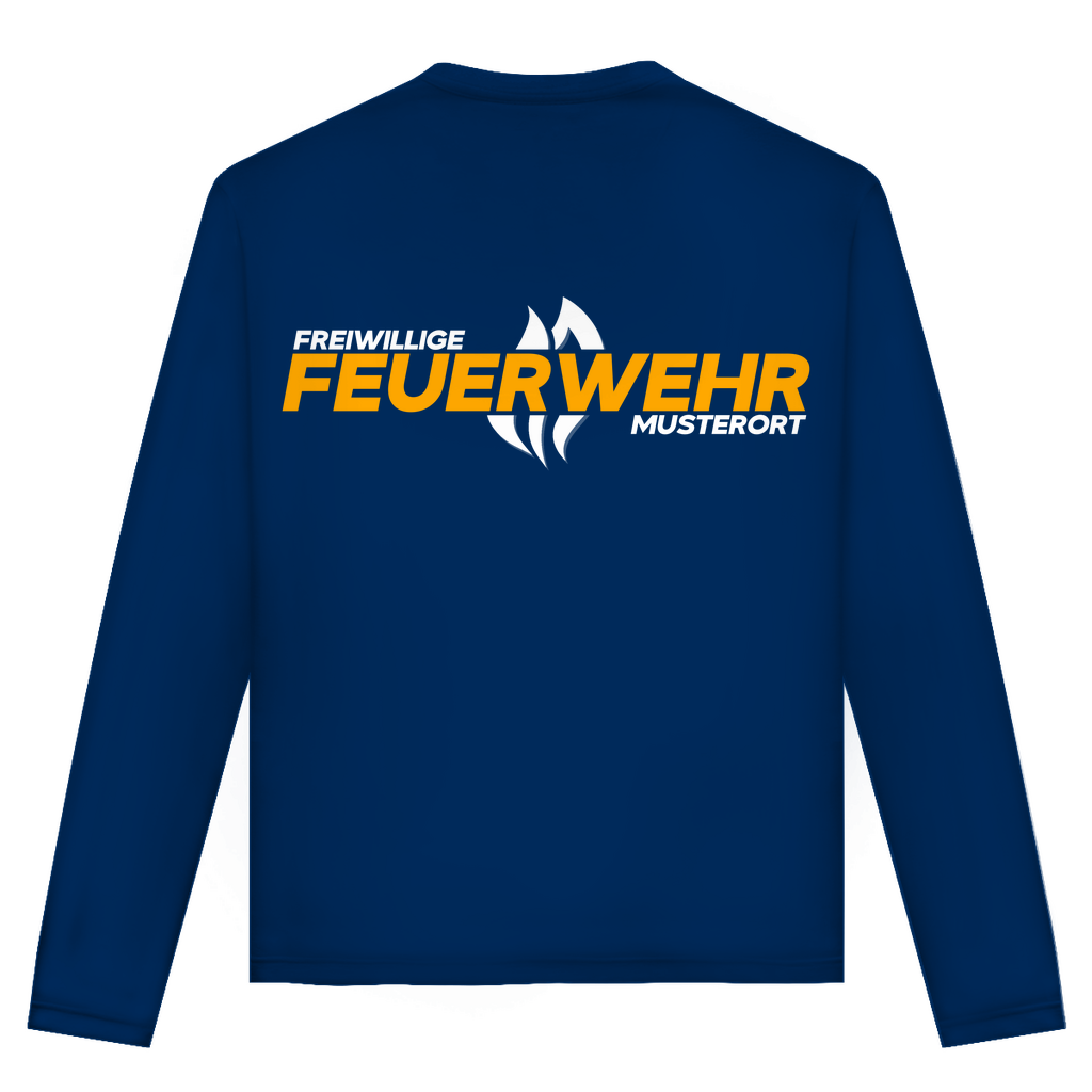 Unisex Langarmshirt - Flamme Freiwillige Feuerwehr Gelb [Personalisierbar]