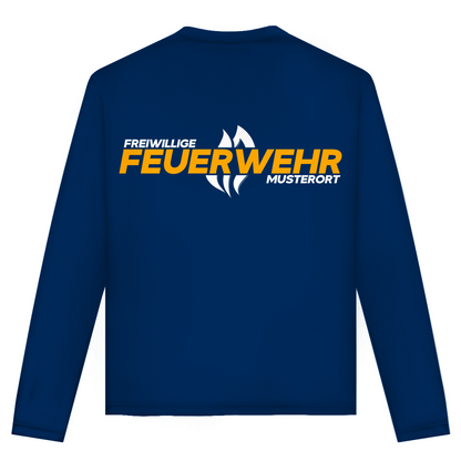 Unisex Langarmshirt - Flamme Freiwillige Feuerwehr Gelb [Personalisierbar]
