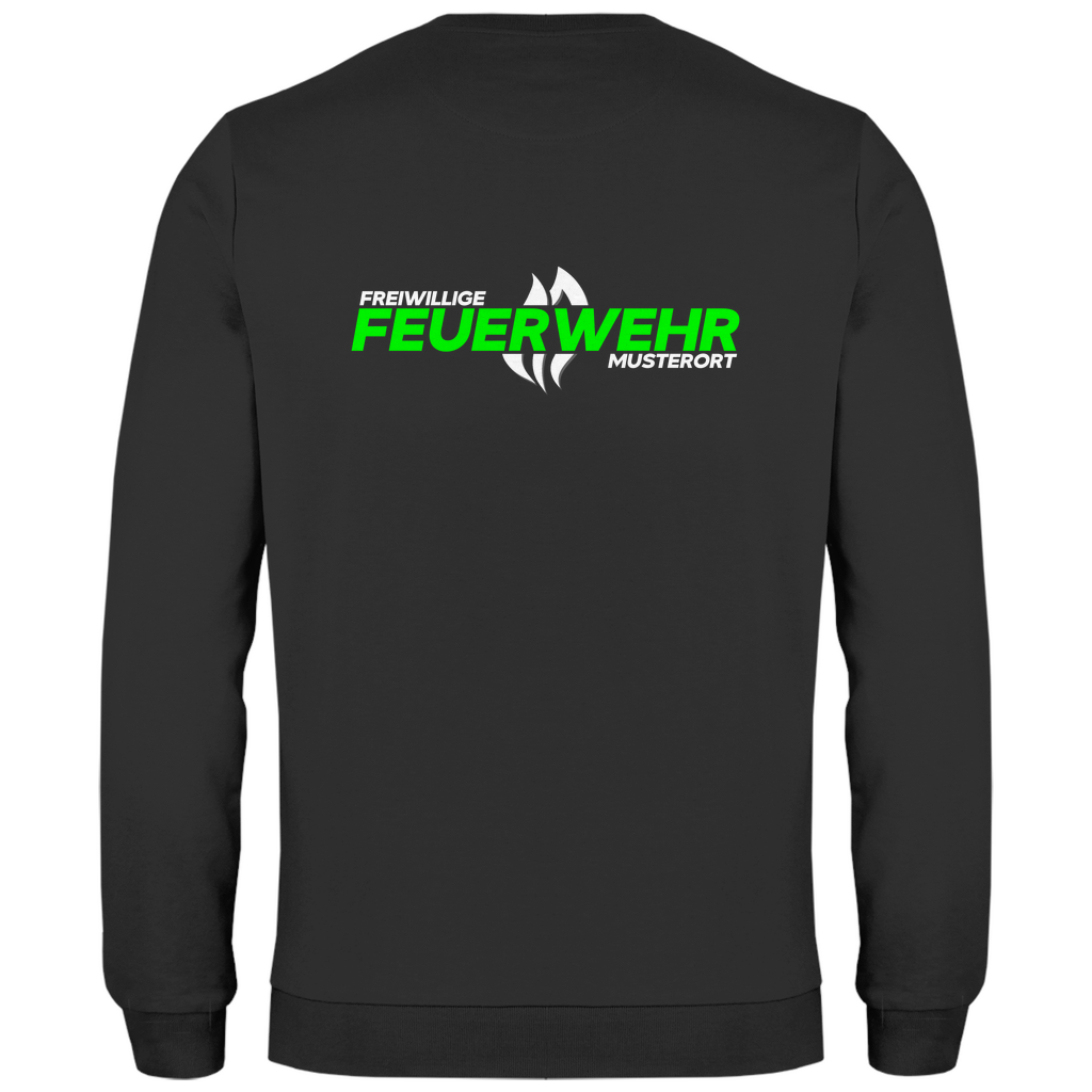 Herren Sweatshirt - Flamme Freiwillige Feuerwehr Grün [Personalisierbar]