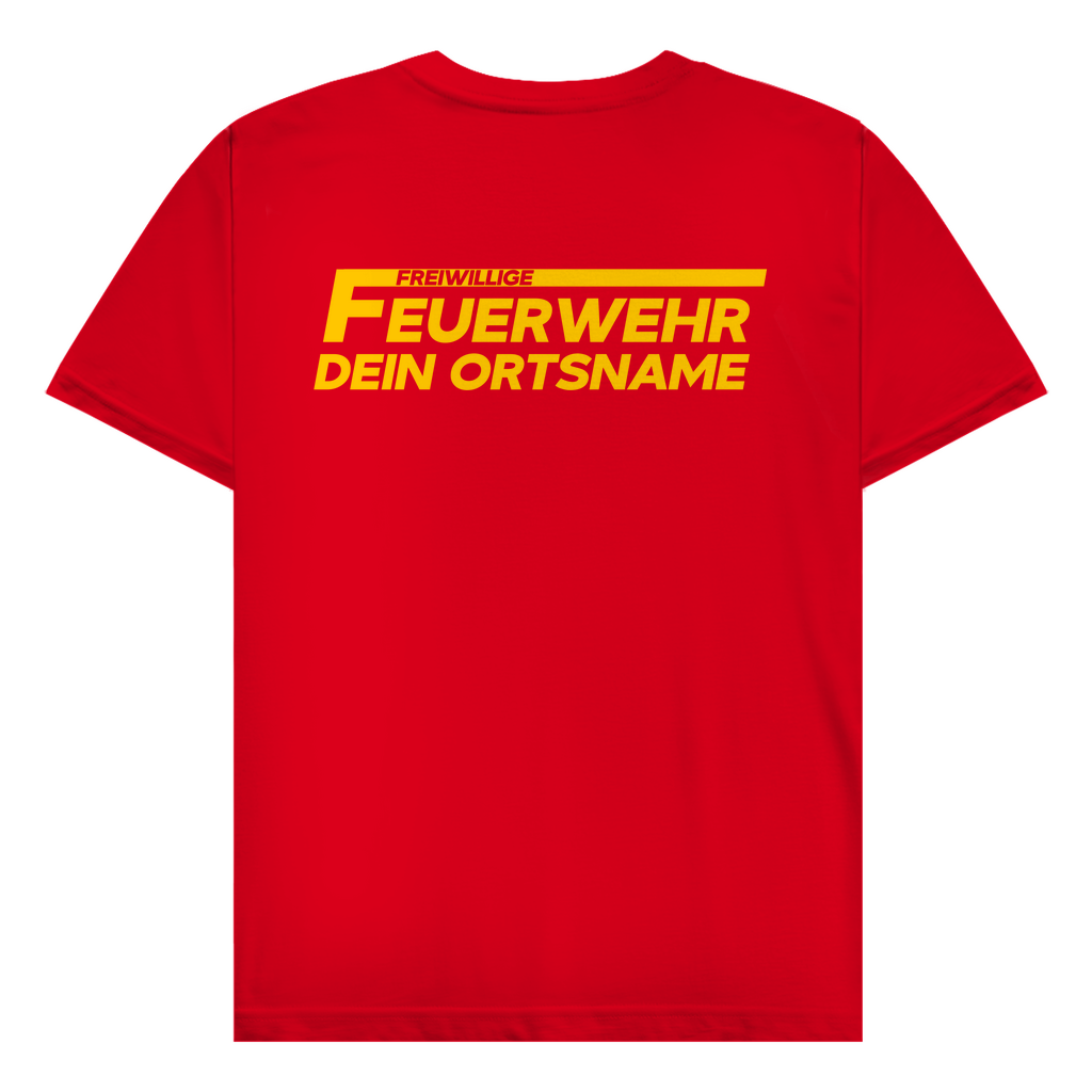 Herren T-Shirt - Freiwillige Feuerwehr Gelb [Personalisierbar]