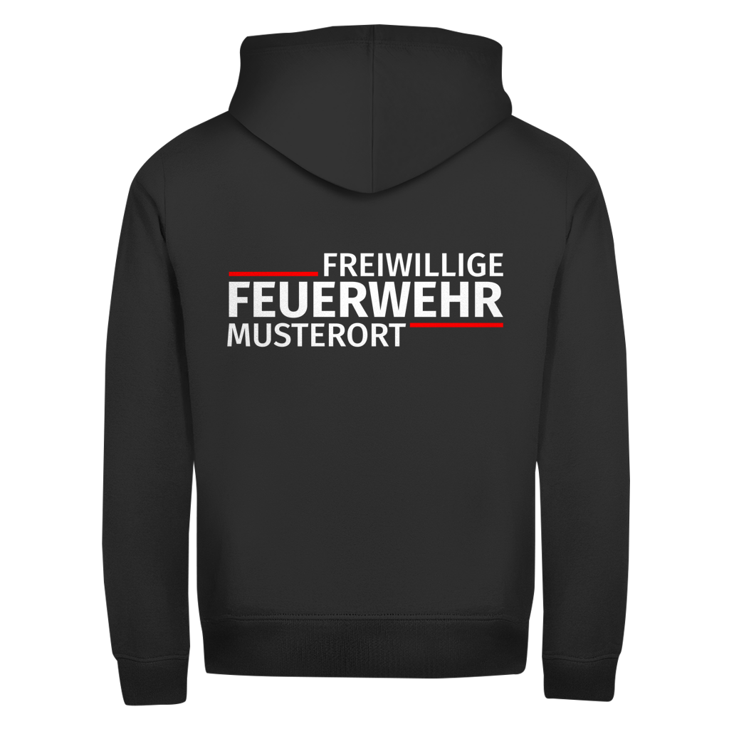Unisex Zipper Hoodie - Modern Freiwillige Feuerwehr [Personalisierbar]