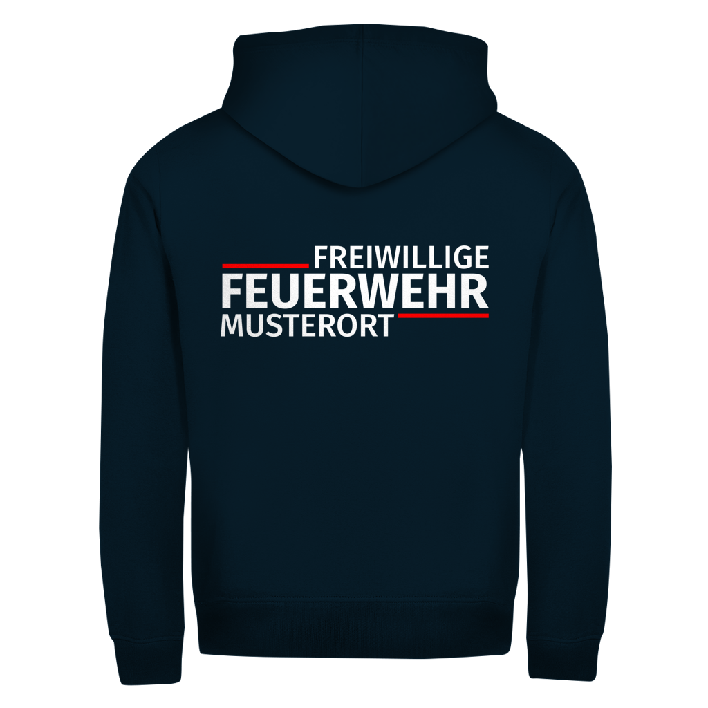 Unisex Zipper Hoodie - Modern Freiwillige Feuerwehr [Personalisierbar]