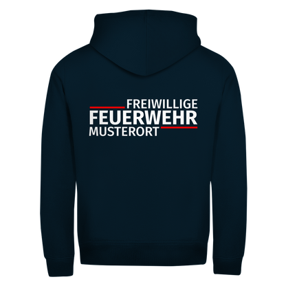 Unisex Zipper Hoodie - Modern Freiwillige Feuerwehr [Personalisierbar]
