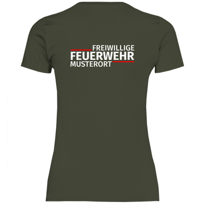 Damen T-Shirt - Modern Freiwillige Feuerwehr [Personalisierbar]