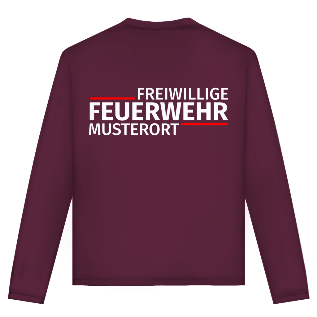 Unisex Langarmshirt - Modern Freiwillige Feuerwehr [Personalisierbar]