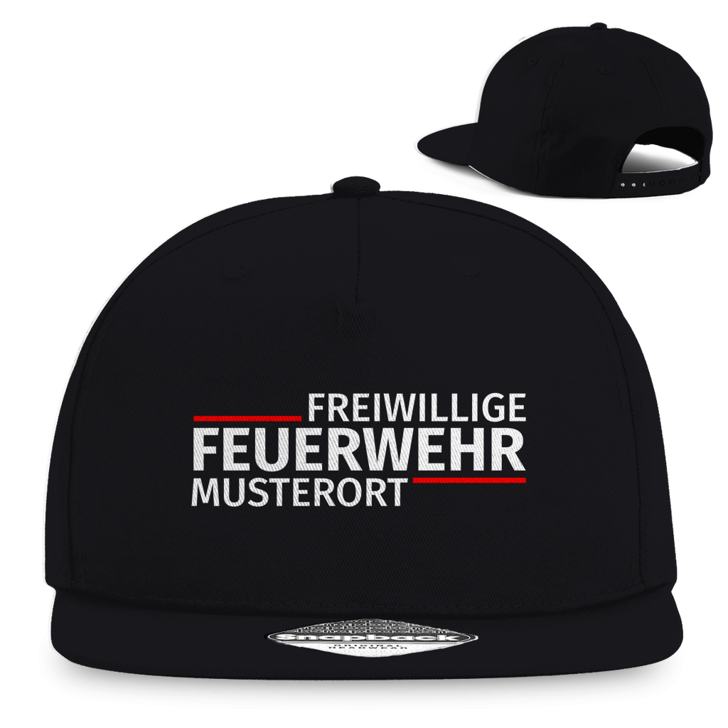 Snapback Rapper Cap - Modern Freiwillige Feuerwehr [Personalisierbar]