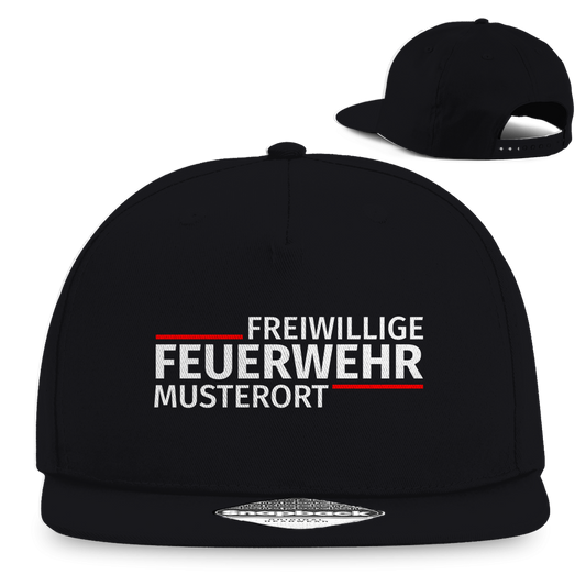Snapback Rapper Cap - Modern Freiwillige Feuerwehr [Personalisierbar]