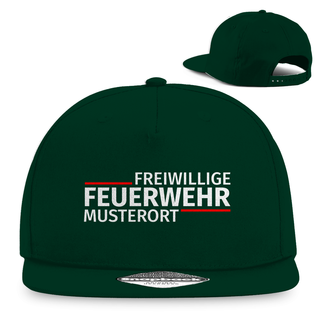 Snapback Rapper Cap - Modern Freiwillige Feuerwehr [Personalisierbar]