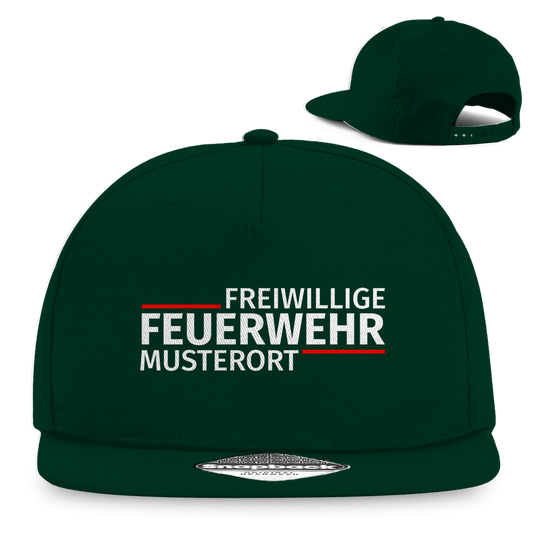 Snapback Rapper Cap - Modern Freiwillige Feuerwehr [Personalisierbar]