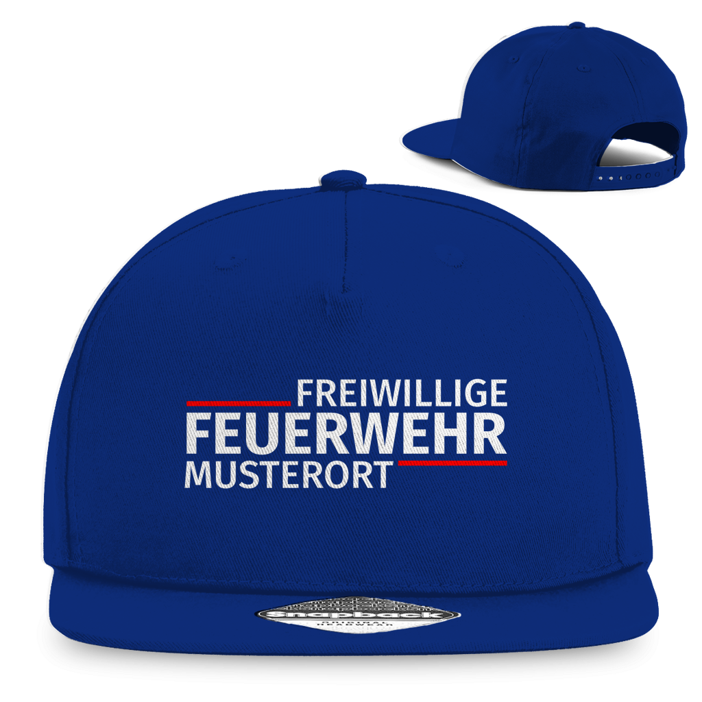 Snapback Rapper Cap - Modern Freiwillige Feuerwehr [Personalisierbar]
