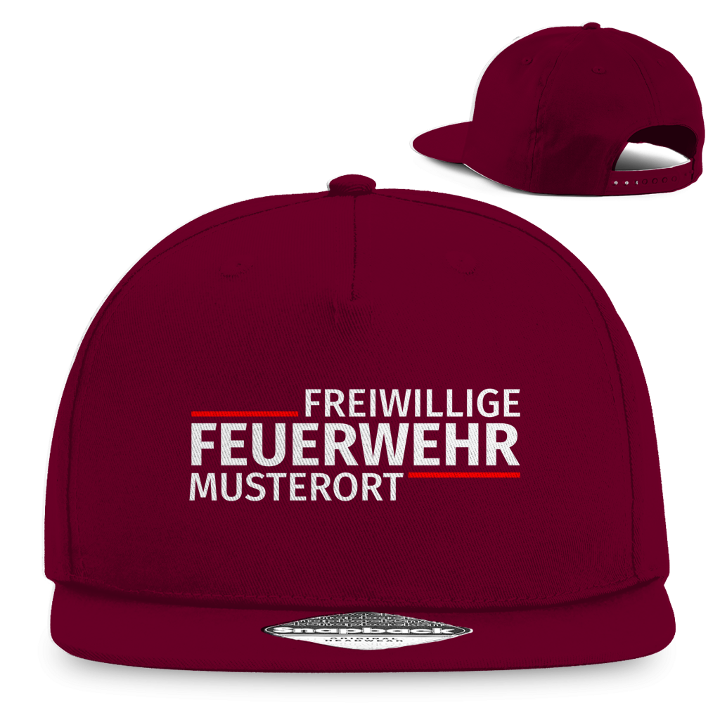 Snapback Rapper Cap - Modern Freiwillige Feuerwehr [Personalisierbar]