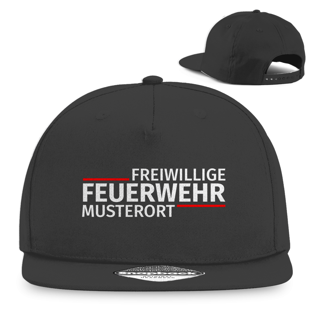 Snapback Rapper Cap - Modern Freiwillige Feuerwehr [Personalisierbar]