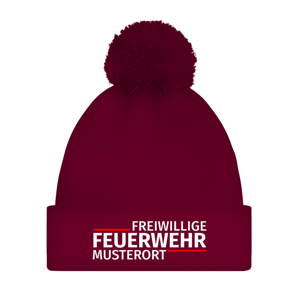 Bommelmütze - Modern Freiwillige Feuerwehr [Personalisierbar]