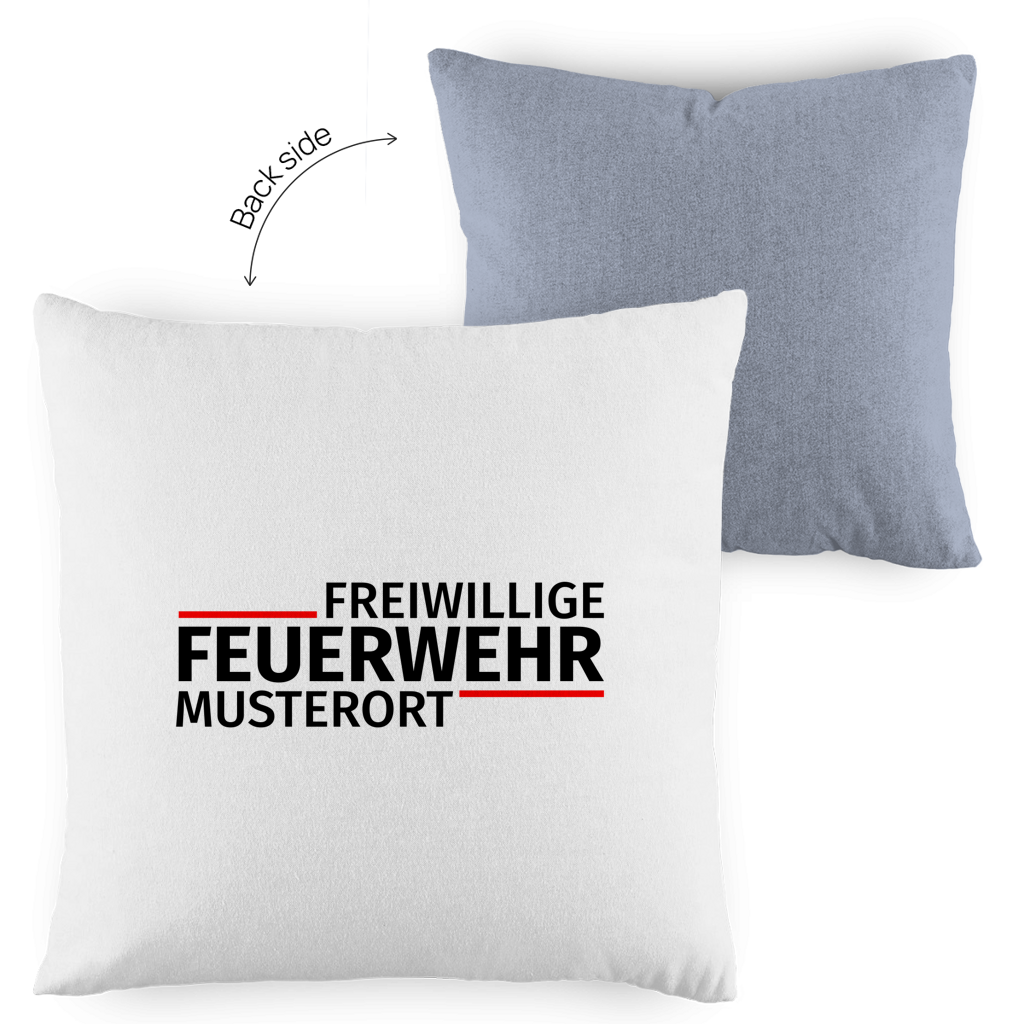 Kopfkissen zweifarbig - Modern Freiwillige Feuerwehr [Personalisierbar]