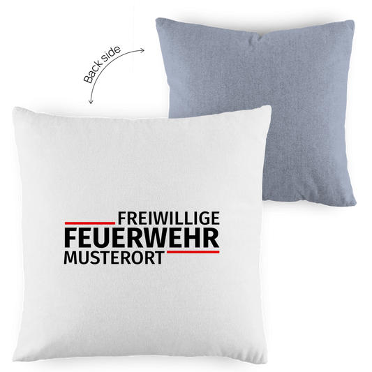 Kopfkissen zweifarbig - Modern Freiwillige Feuerwehr [Personalisierbar]