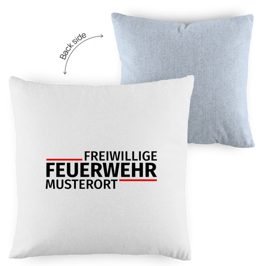 Kopfkissen zweifarbig - Modern Freiwillige Feuerwehr [Personalisierbar]