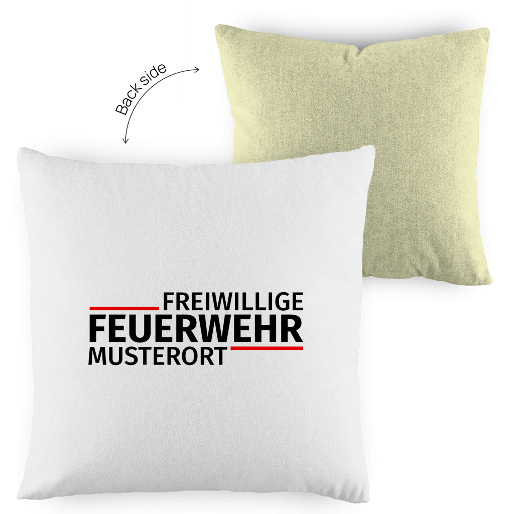 Kopfkissen zweifarbig - Modern Freiwillige Feuerwehr [Personalisierbar]