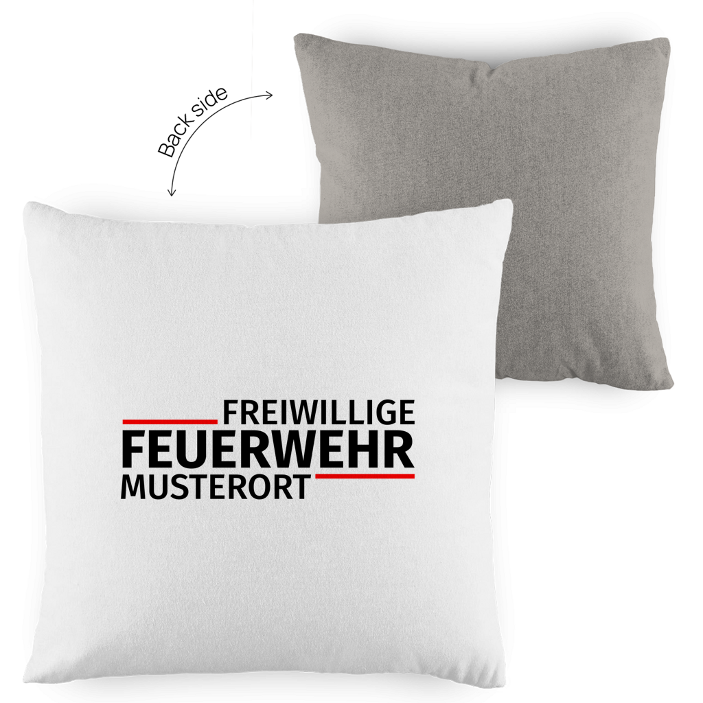 Kopfkissen zweifarbig - Modern Freiwillige Feuerwehr [Personalisierbar]