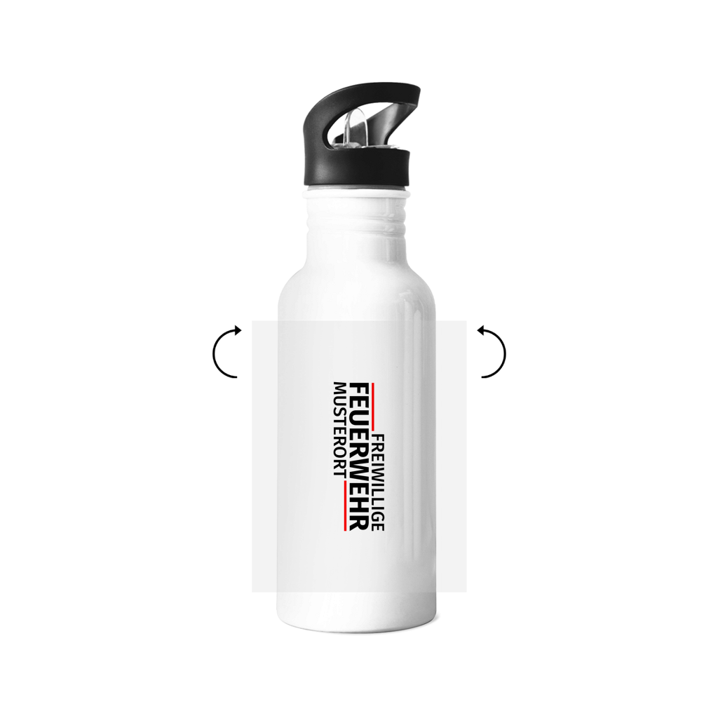 Edelstahl-Trinkflasche - Modern Freiwillige Feuerwehr [Personalisierbar]