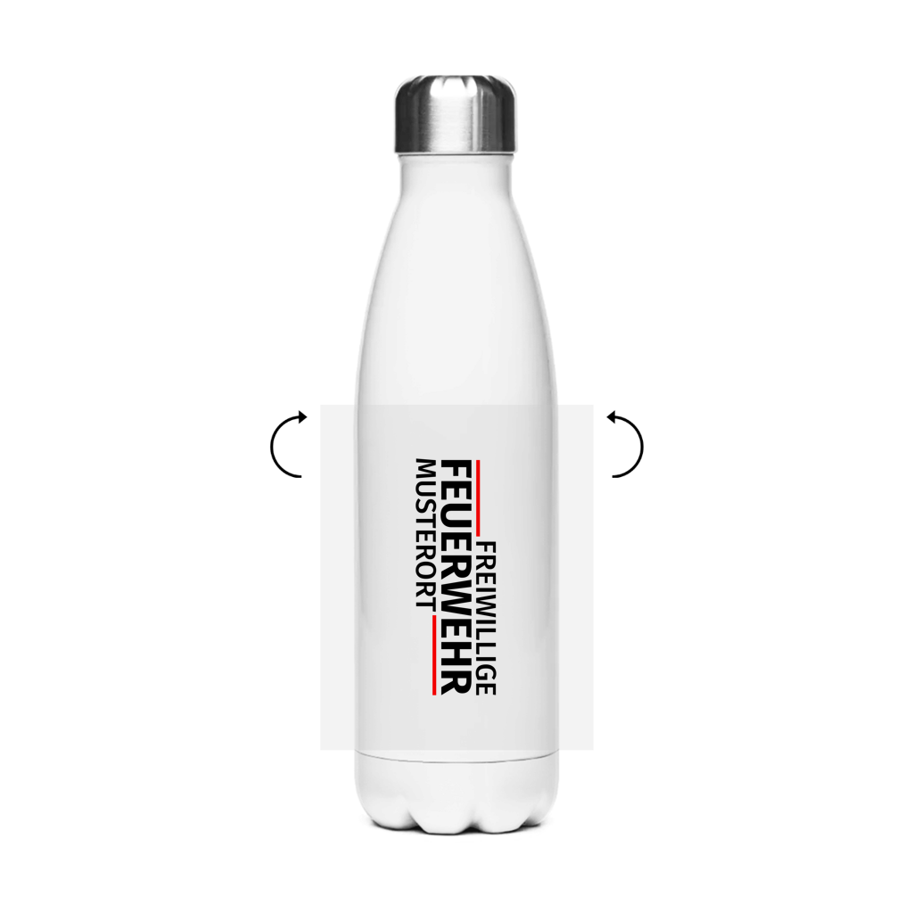 Edelstahl-Thermoflasche - Modern Freiwillige Feuerwehr [Personalisierbar]