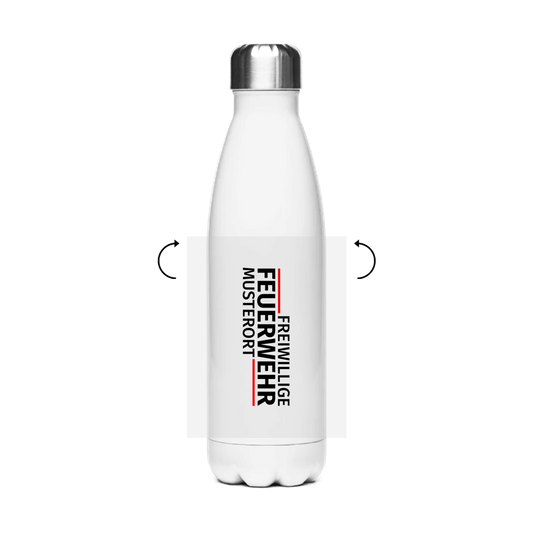 Edelstahl-Thermoflasche - Modern Freiwillige Feuerwehr [Personalisierbar]