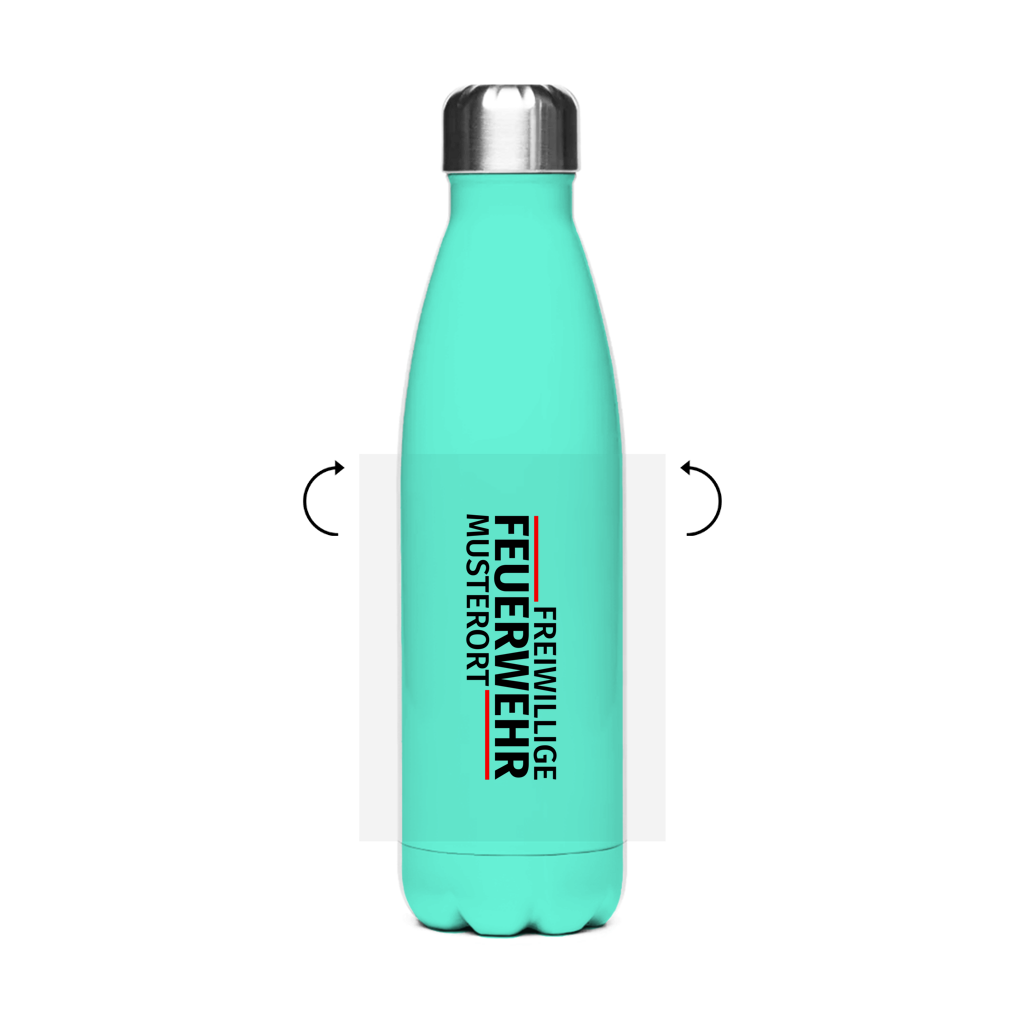 Edelstahl-Thermoflasche - Modern Freiwillige Feuerwehr [Personalisierbar]