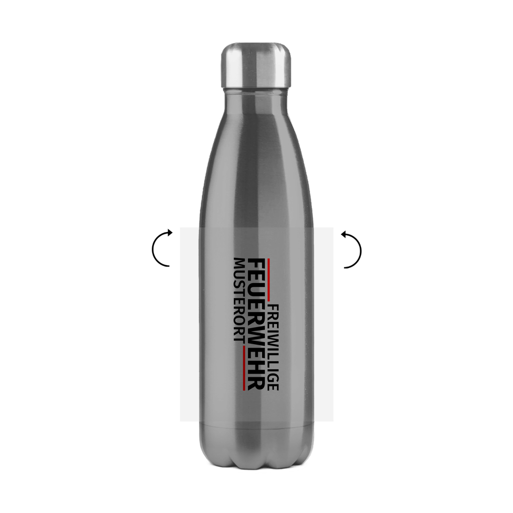 Edelstahl-Thermoflasche - Modern Freiwillige Feuerwehr [Personalisierbar]