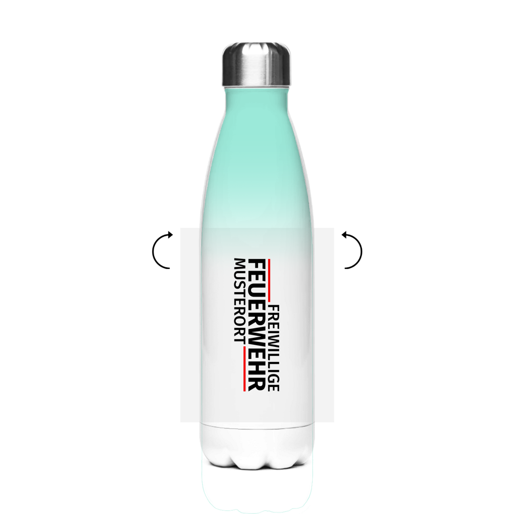 Edelstahl-Thermoflasche - Modern Freiwillige Feuerwehr [Personalisierbar]