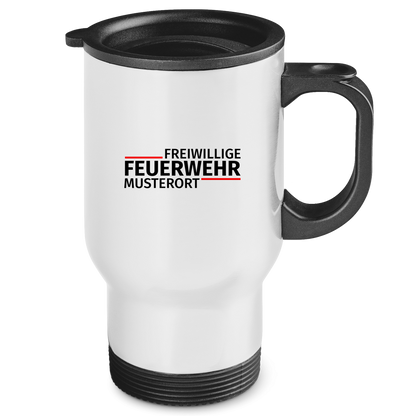 Edelstahl-Thermobecher - Modern Freiwillige Feuerwehr [Personalisierbar]