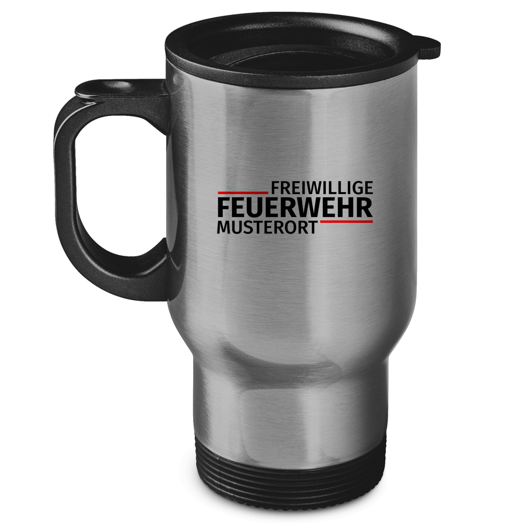 Edelstahl-Thermobecher - Modern Freiwillige Feuerwehr [Personalisierbar]