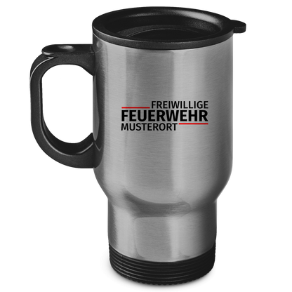 Edelstahl-Thermobecher - Modern Freiwillige Feuerwehr [Personalisierbar]