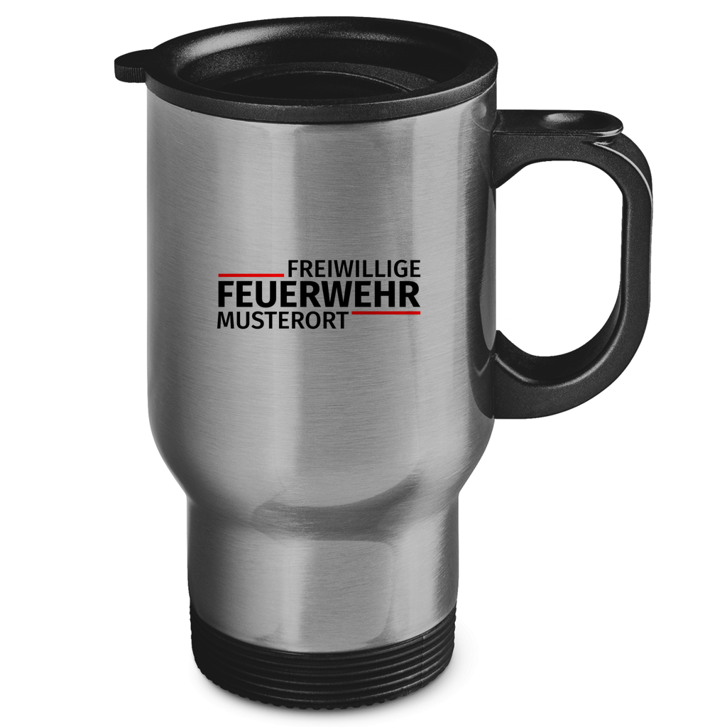 Edelstahl-Thermobecher - Modern Freiwillige Feuerwehr [Personalisierbar]