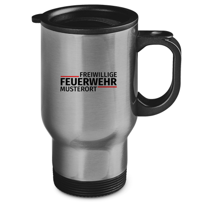 Edelstahl-Thermobecher - Modern Freiwillige Feuerwehr [Personalisierbar]