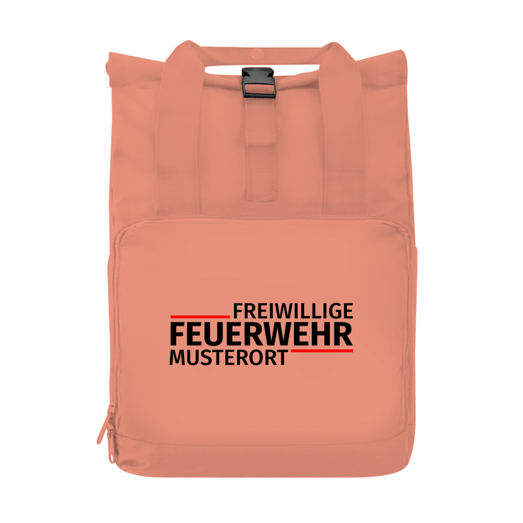 Rucksack mit Seitentasche - Modern Freiwillige Feuerwehr [Personalisierbar]